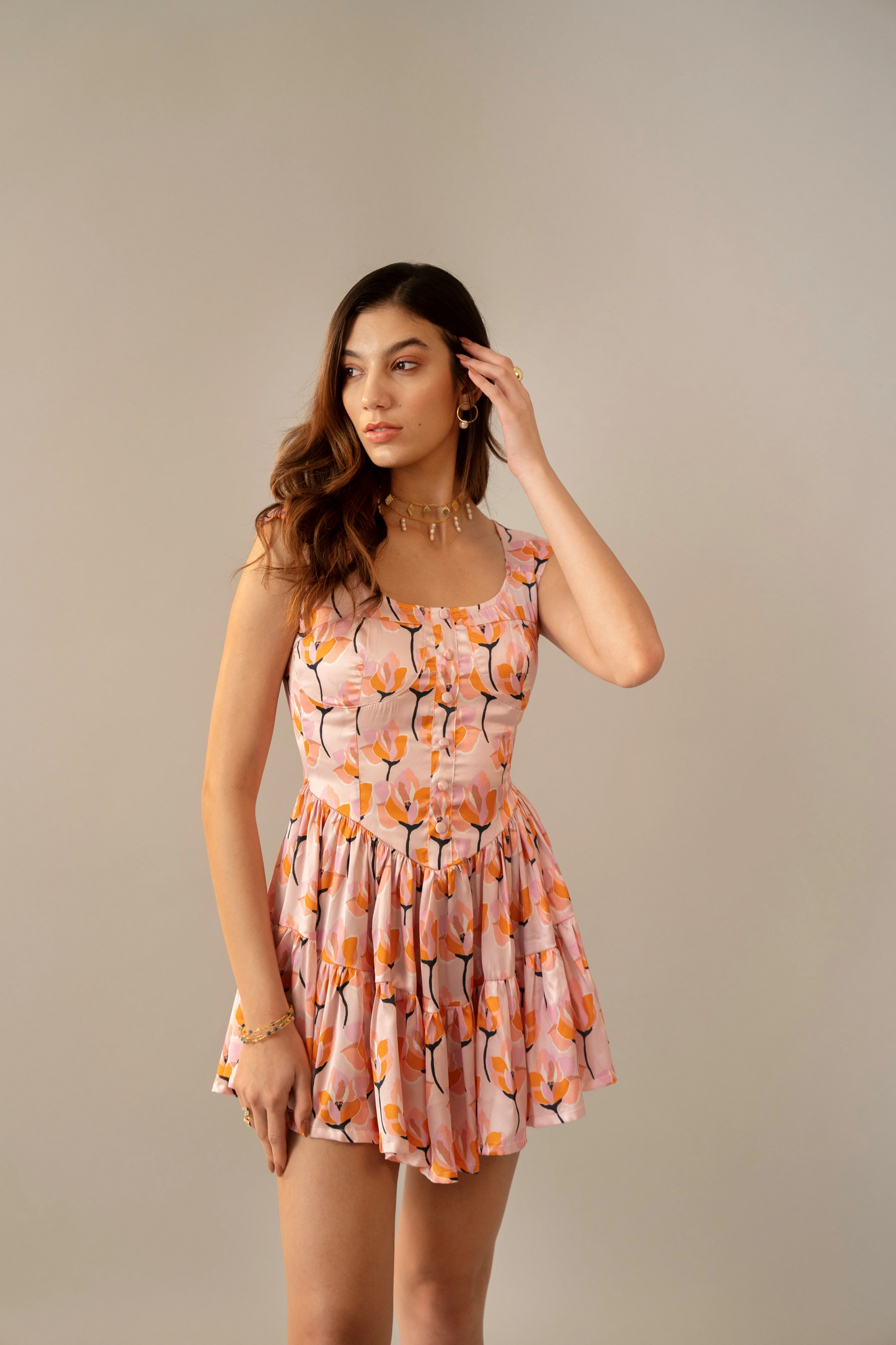 Moon Pink Water Lily Dress