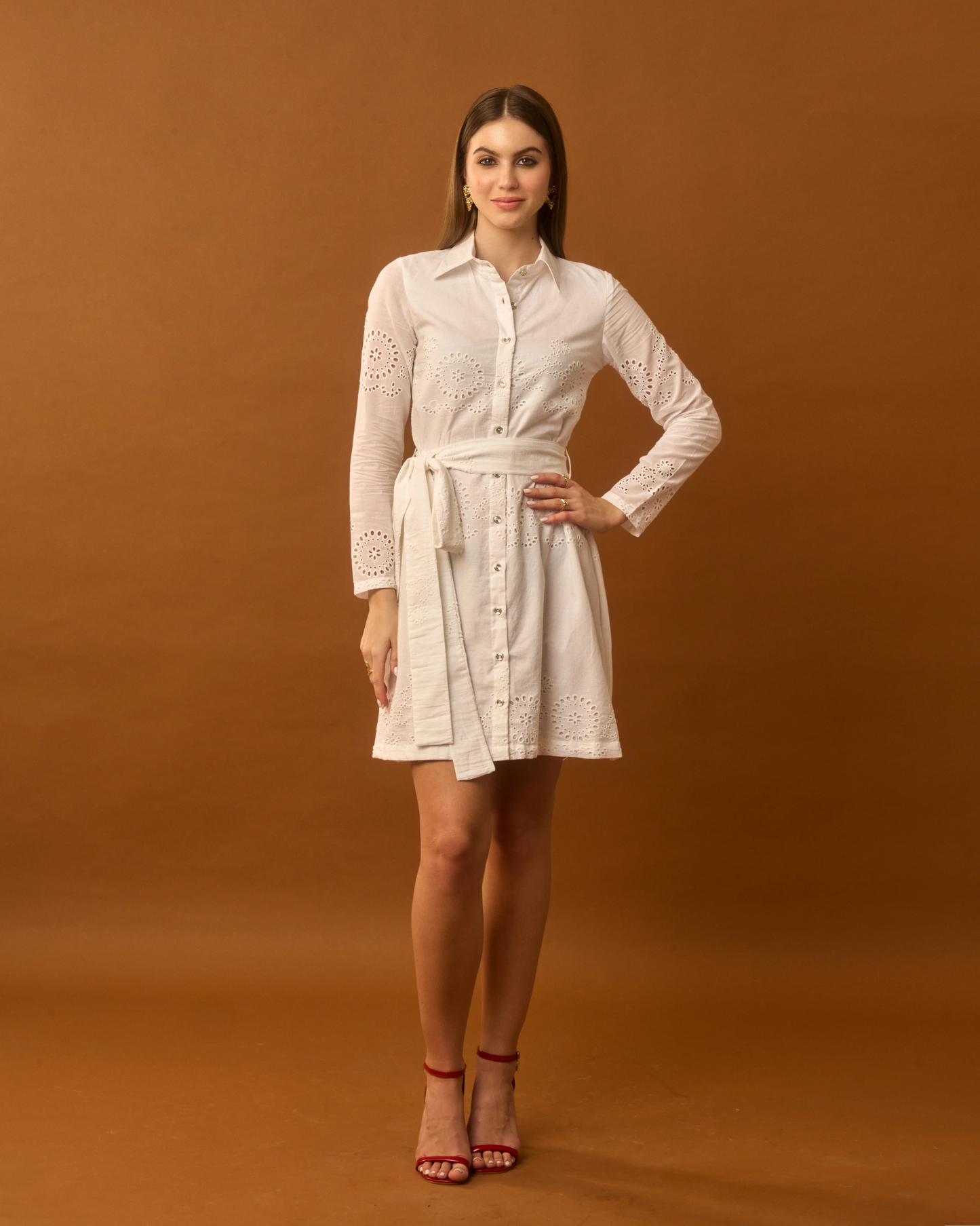 Moon Buttoned Down Dress