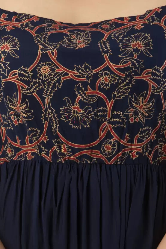 Quinn Floral Print Viscose A-line Dress