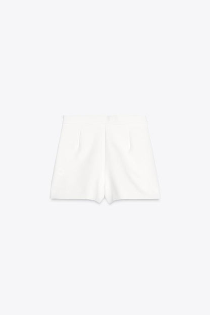 White Buttoned Skorts