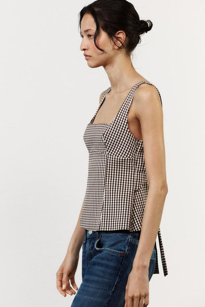 Priscilla Check Top