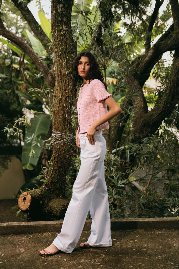 Ruffled Summer Top In Pink