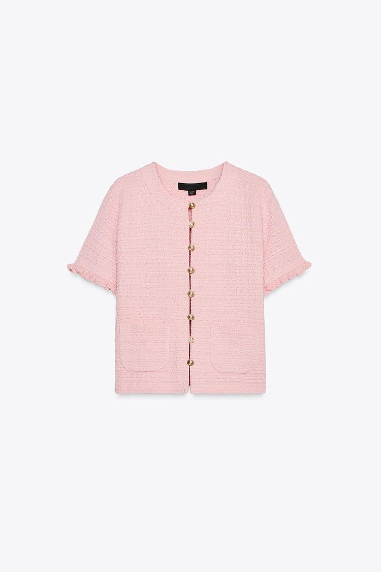 Ruffled Summer Top In Pink