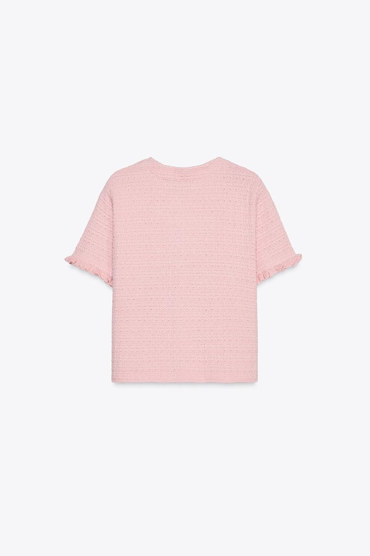 Ruffled Summer Top In Pink