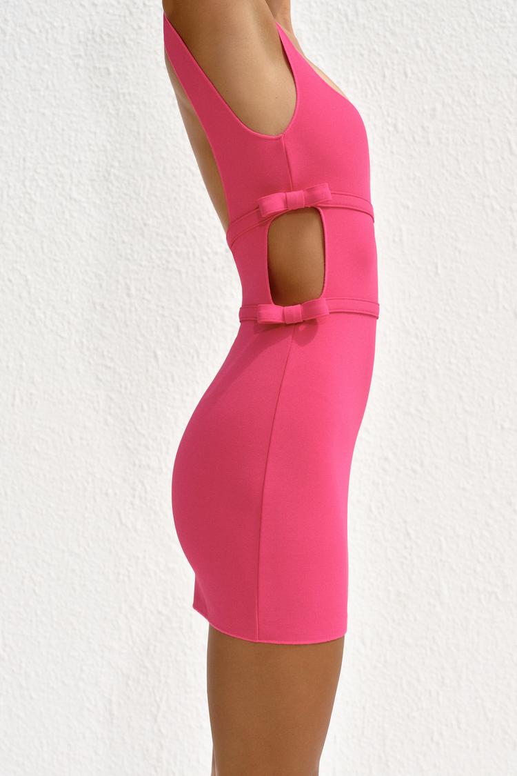 Bright Pink Dress With Ties