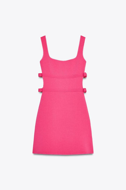 Bright Pink Dress With Ties