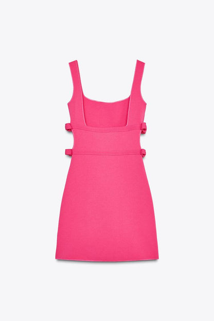 Bright Pink Dress With Ties