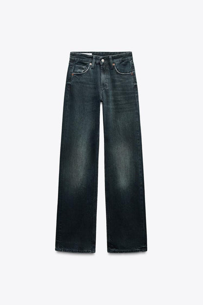 Priscilla Wide Leg Mid-Waist Jeans