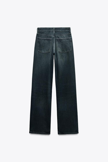 Priscilla Wide Leg Mid-Waist Jeans