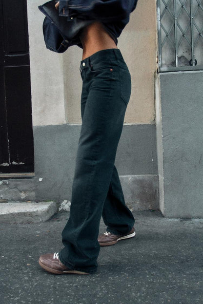 Priscilla Wide Leg Mid-Waist Jeans