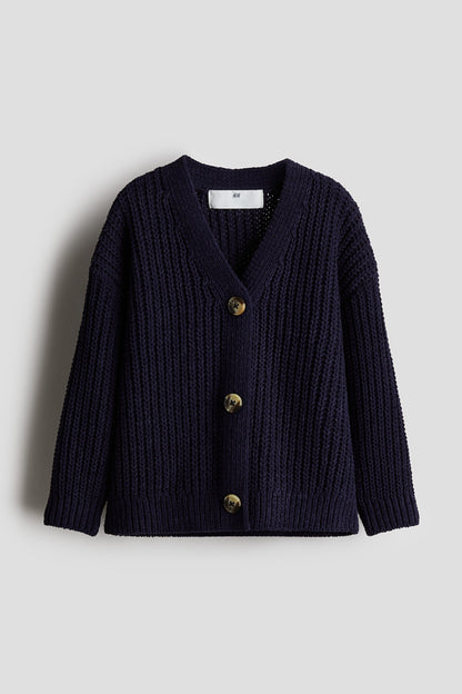 Norah Black Oversized Cardigan
