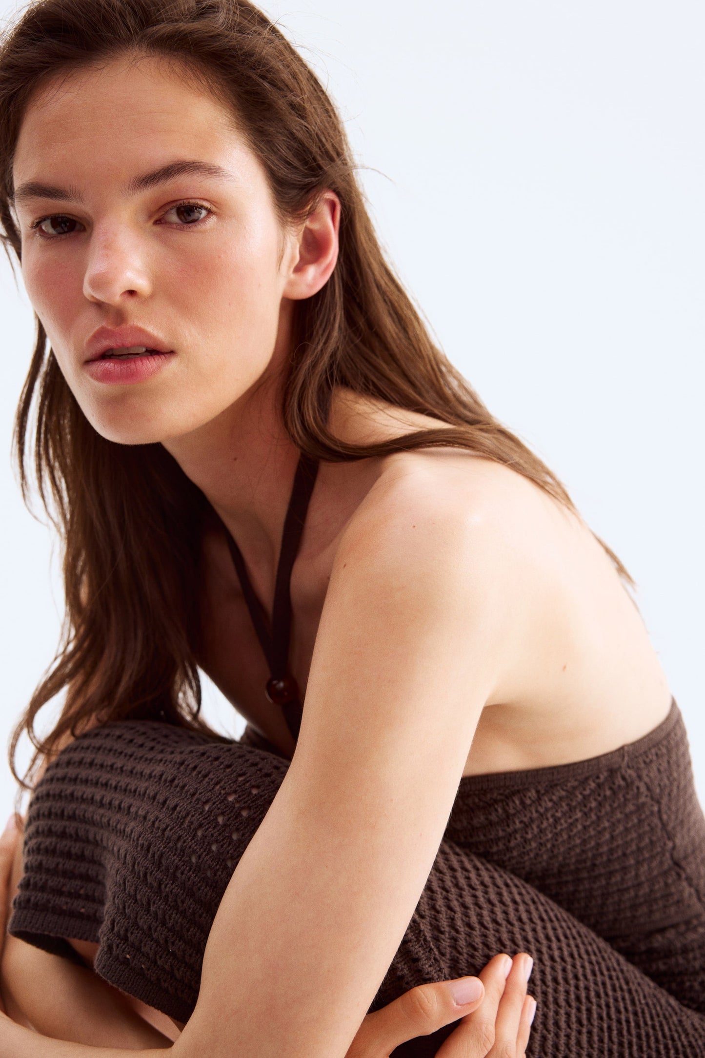 Crochet Dress With Beads Detailing