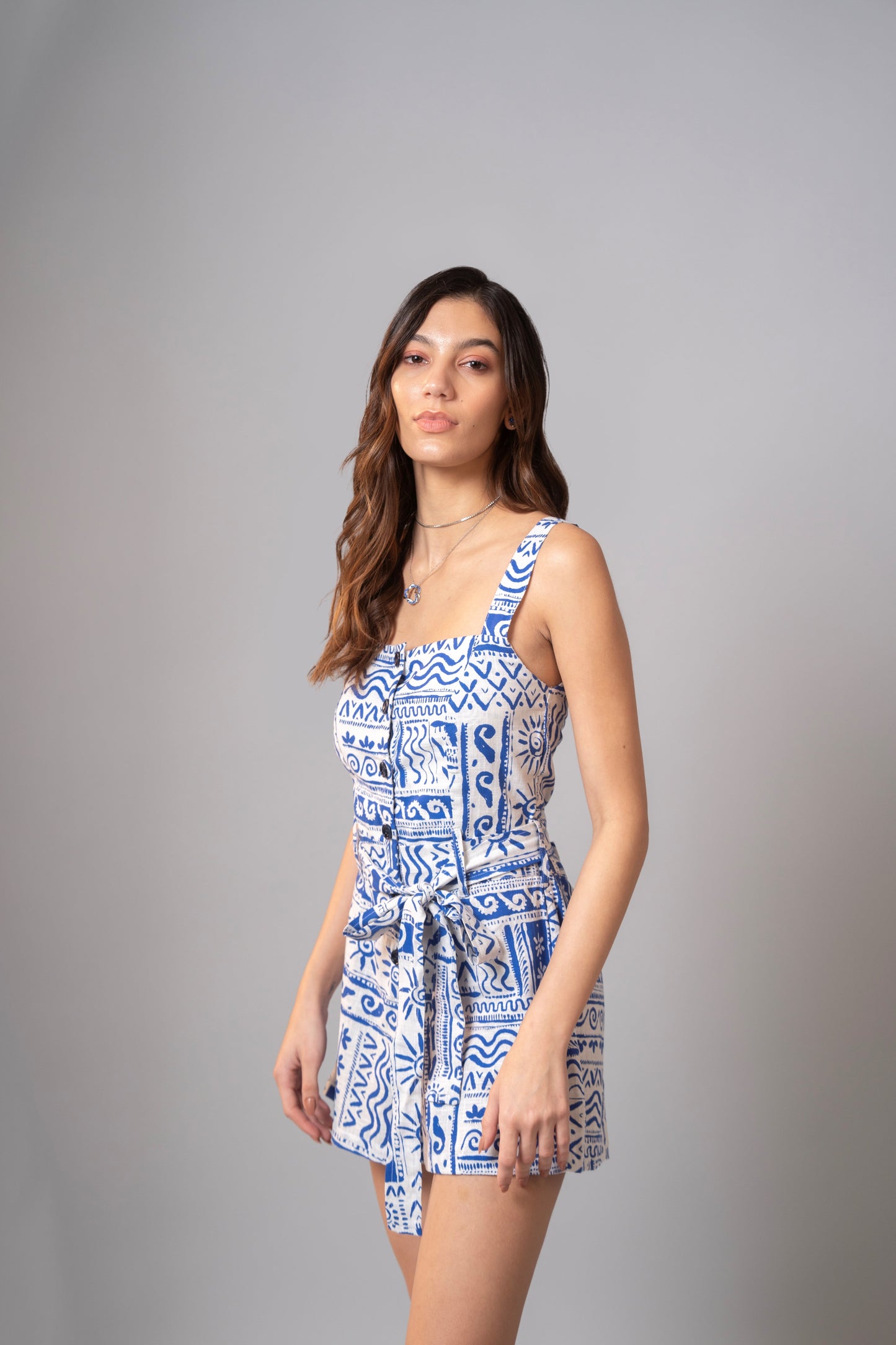 Moon Blue And White Jumpsuit