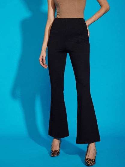 Nora Bootcut Trousers In Black