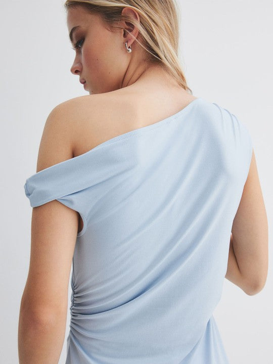 One Shoulder Dress With Twist Detail