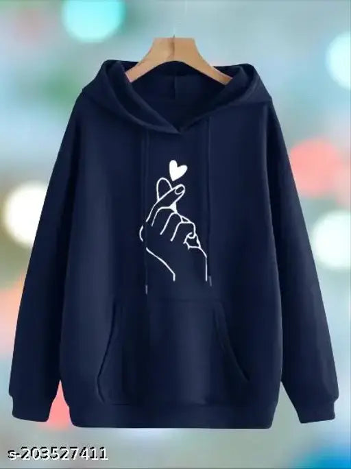 Ava Finger Heart Hoodies Hoodie