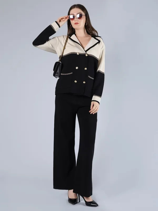 Black Knit Cardigan & Pant Set