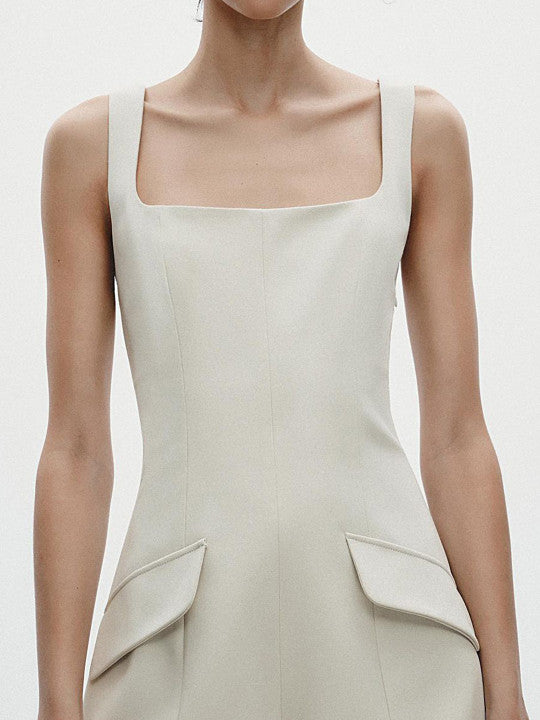 Off-White Short Strappy Jumpsuit