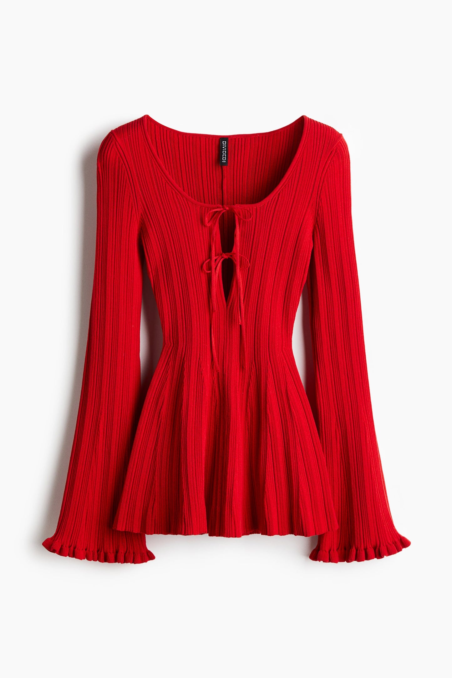 Rib-Knit Peplum Co-Ors Set