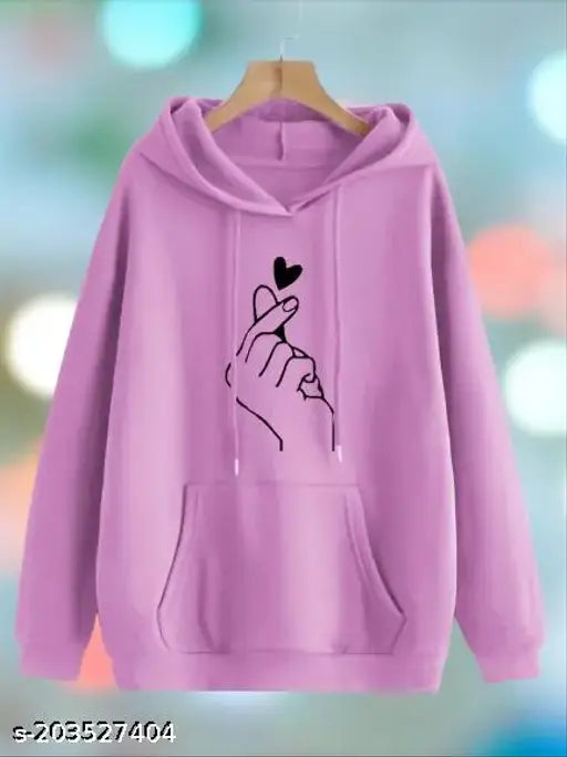 Ava Finger Heart Hoodies Hoodie