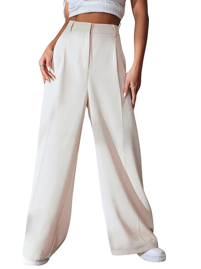 Rosalia Straight Fit Ankle Length White Pants