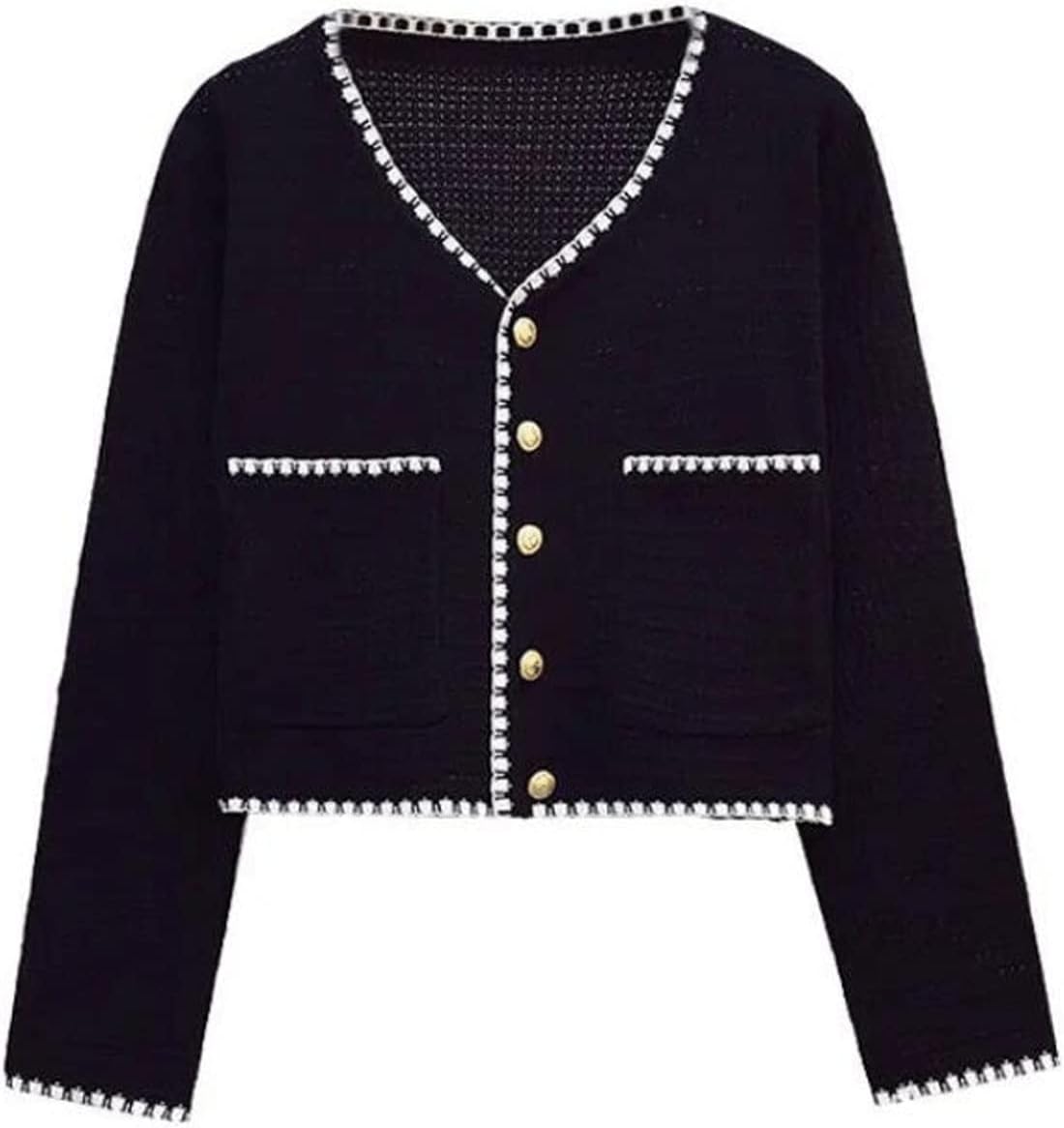 Eloise V-Neck Acrylic Cardigan Sweater