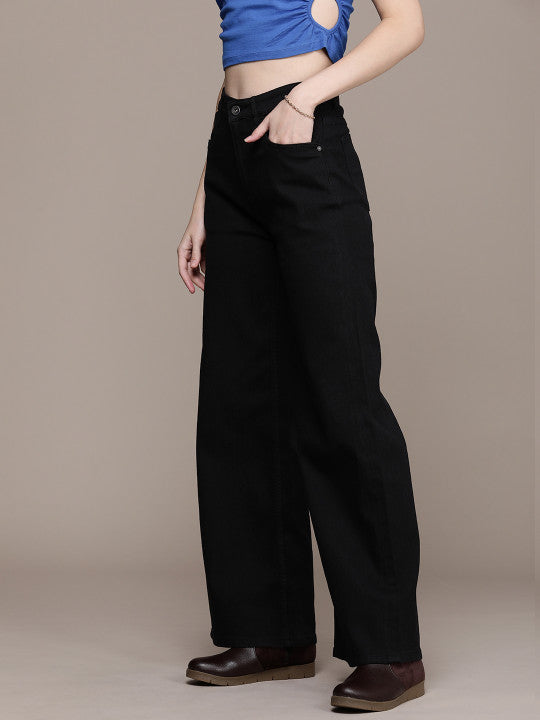 Wide Leg High-Rise Stretchable Jeans