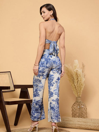 Ava Halter Neck Front Tie-up Coord Set