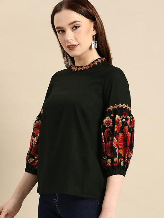 Audrey Embroidered Fit Regular Top