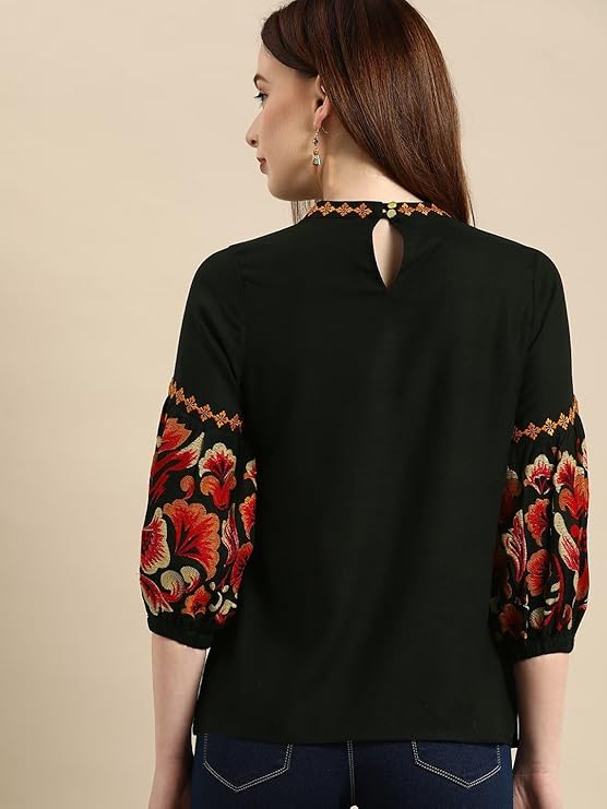 Audrey Embroidered Fit Regular Top