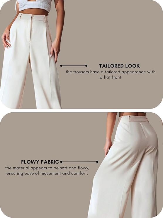 Rosalia Straight Fit Ankle Length White Pants