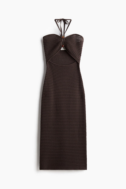 Crochet Dress With Beads Detailing
