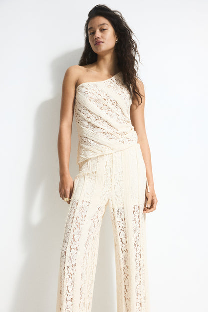 Lace Co-Ord Set In Cream