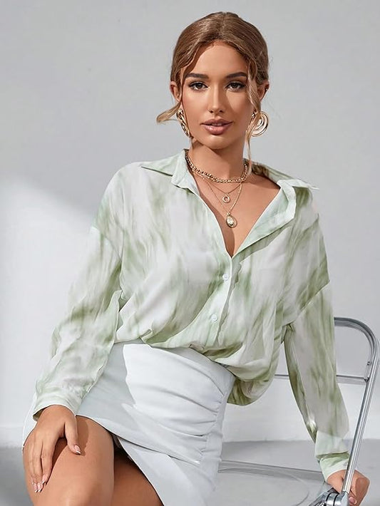 Lainey Light Green Full Sleeves Top