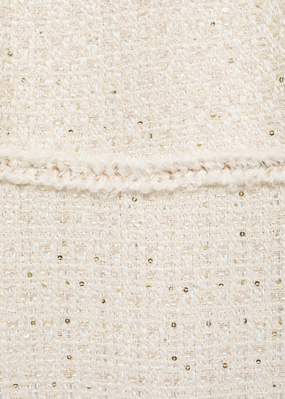 Cream Tweed Dress