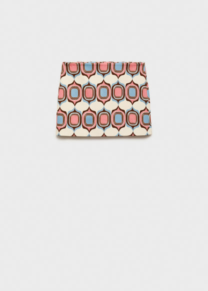 Printed Boat Neck Top And Skirt Co-Ord Set