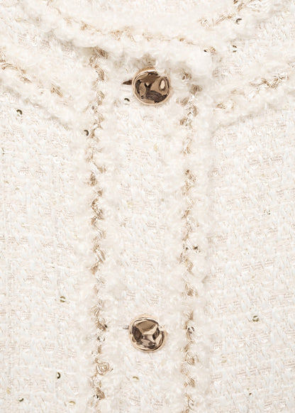 Tweed Jacket With Jewel Buttons