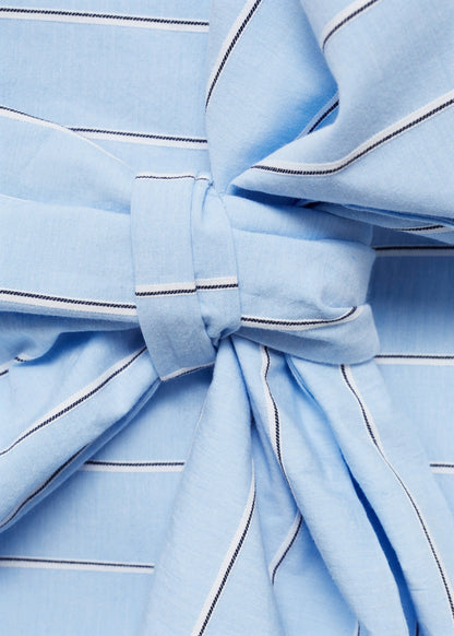 Blue Striped Top And Skirt Co-Ord Set