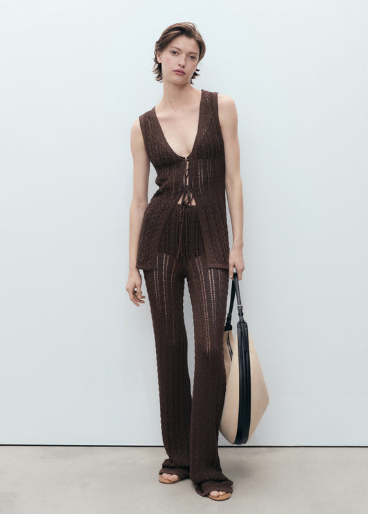 Openwork Knitted Co Ord Set