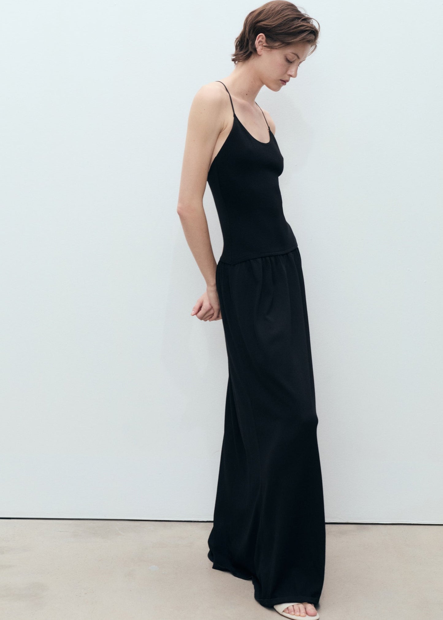 Cross Black Knitted Dress