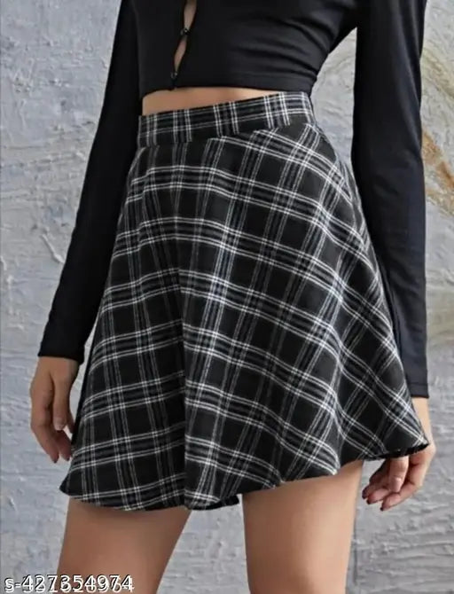 Maria Checked Pleated Mini Skirt