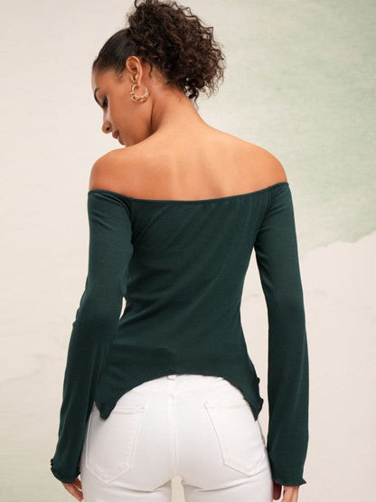 Off-Shoulder Twisted Bardot Top