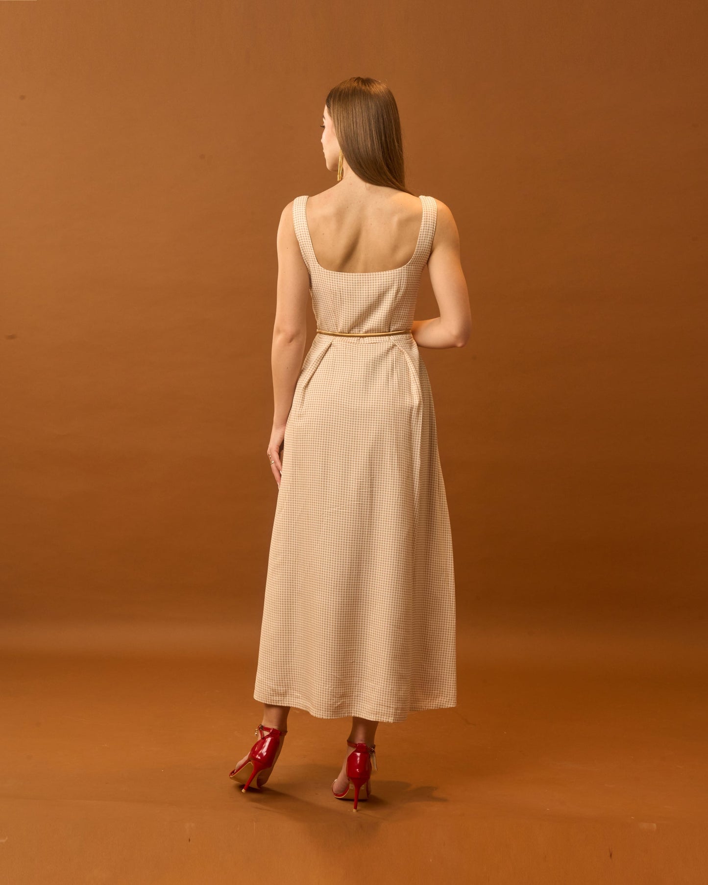Moon Belted Buttoned Down Dress
