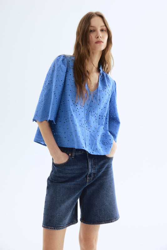 Broderie Anglaise Blouse Top