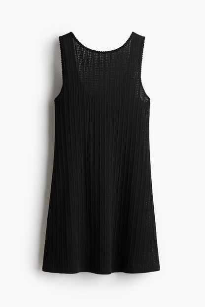 Ivey Textured Knit Dress In Black