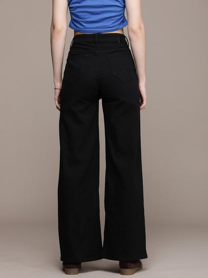 Wide Leg High-Rise Stretchable Jeans