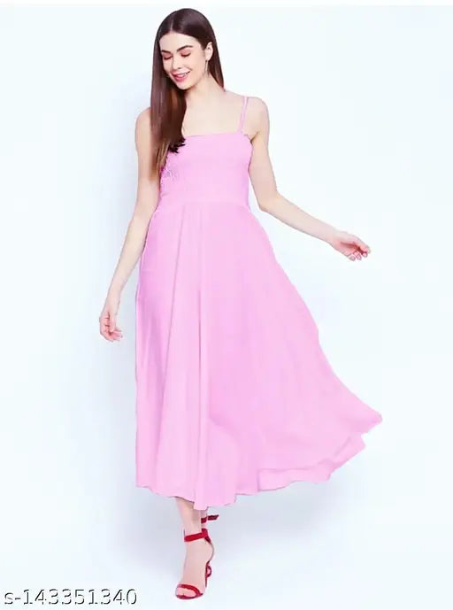 Ariana Long Frill Dress