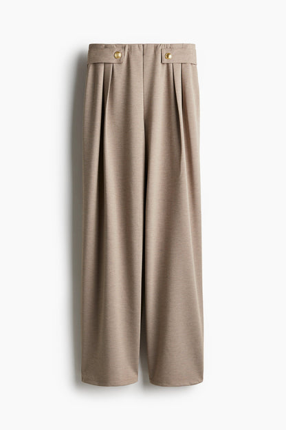 Beige Jersey Trousers