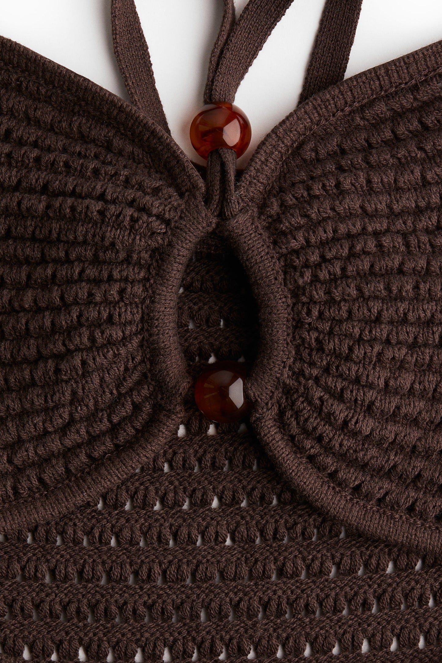 Crochet Dress With Beads Detailing