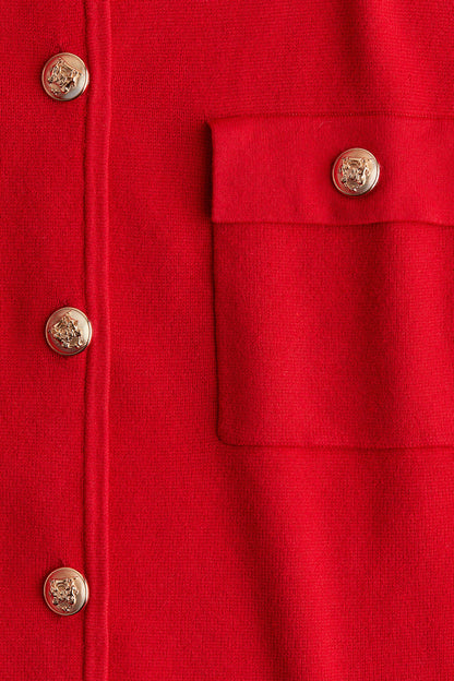Button Detailed Top And Skirt Set